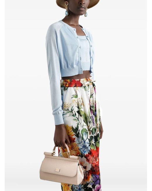 Dolce & Gabbana Natural Medium Sicily Tote Bag