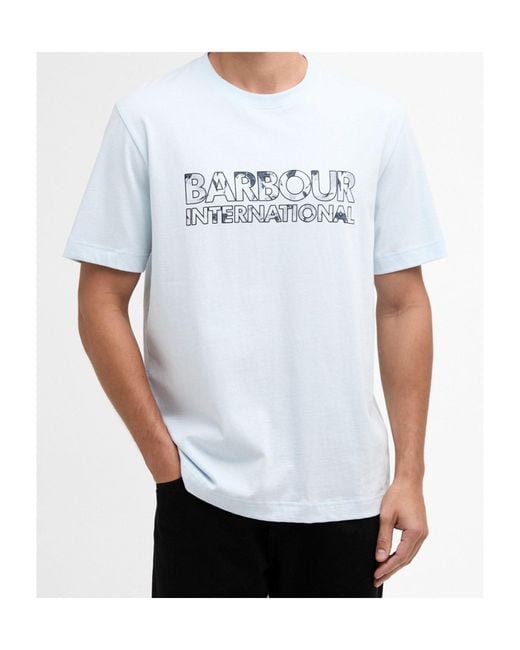 Barbour Blue Printed T-Shirt for men