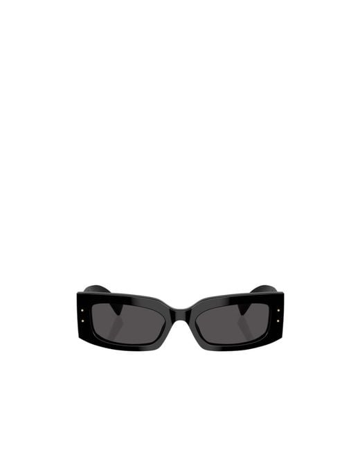 Dolce & Gabbana Black Eyewear Rectangular Frame Sunglasses