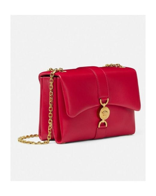 Versace Red Chain-Linked Shoulder Bag