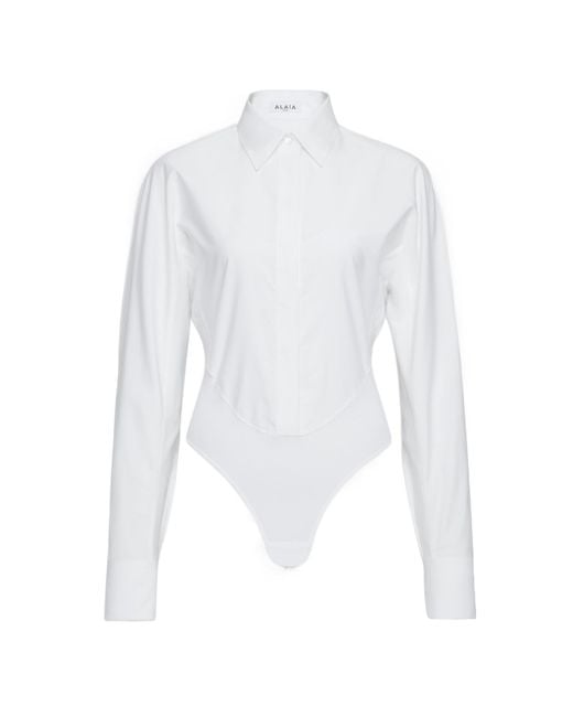 Alaïa White Long-Sleeved Jumpsuit