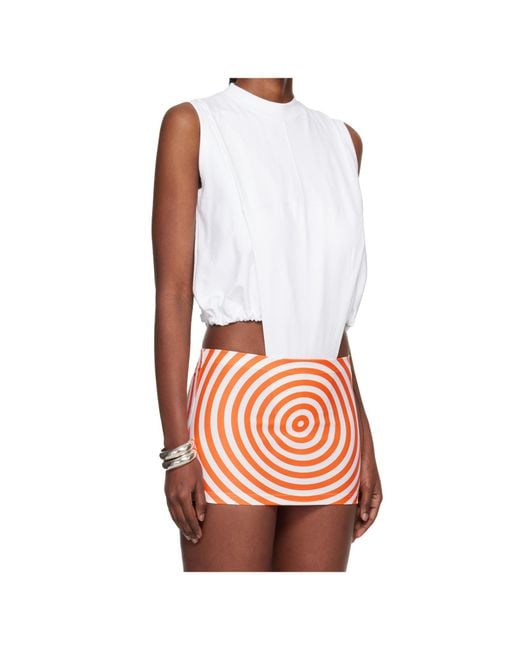 Jean Paul Gaultier White The Twisted Cotton Bodysuit