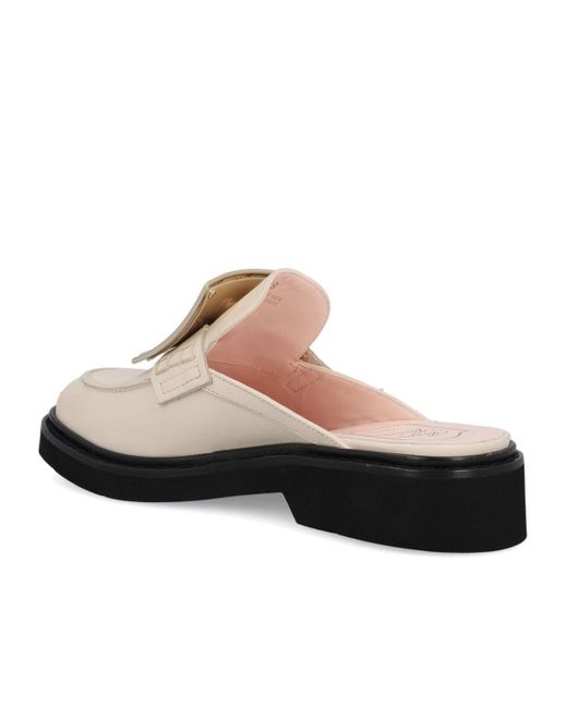 Roger Vivier White Round Toe Sandals
