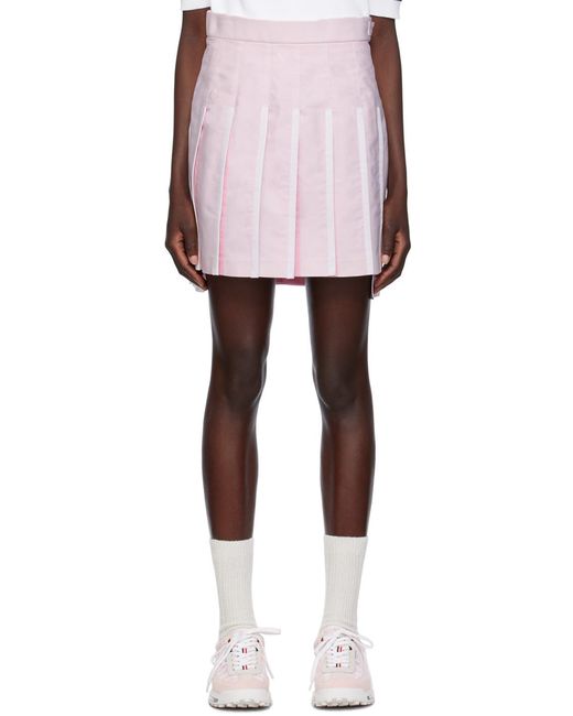 Thom Browne Pink Pleated Skirt