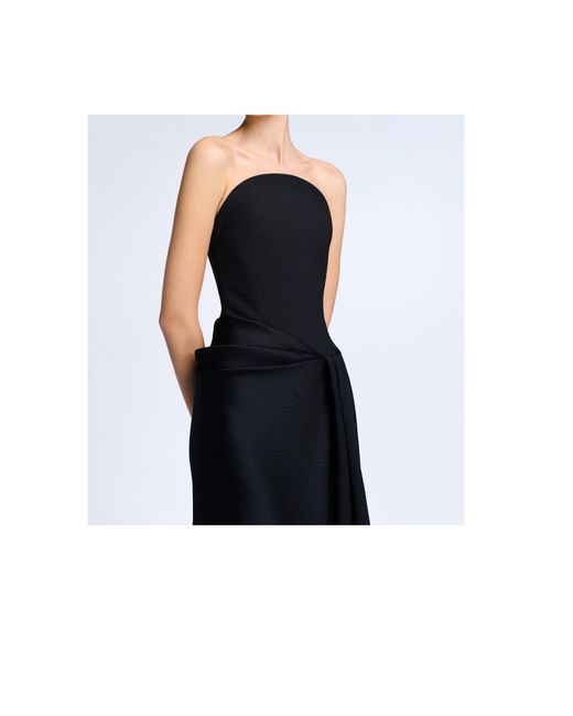 Solace London Black Strapless Dress