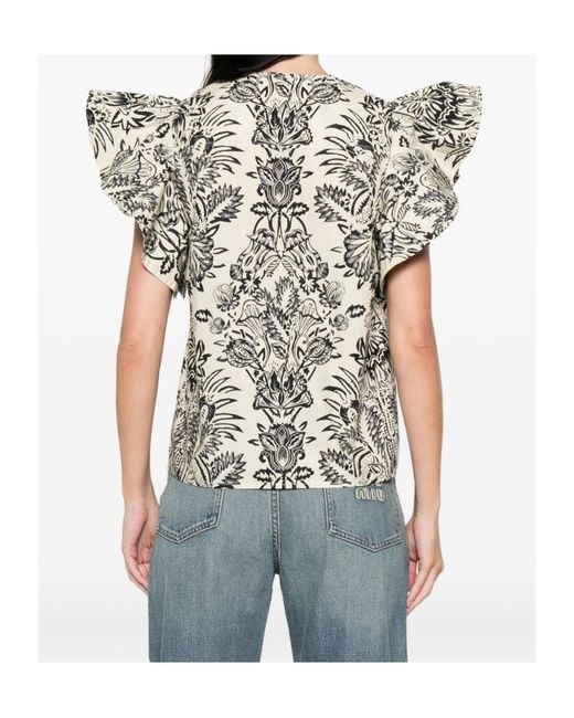 Ulla Johnson White Floral Print Cover-Up
