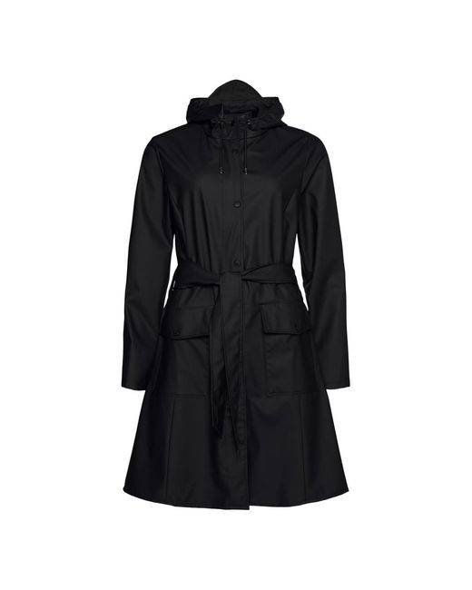 Rains Black Curve Jacket Ld00