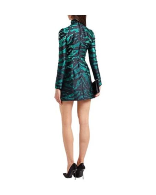 Dolce & Gabbana Green Metallic Texture Dress