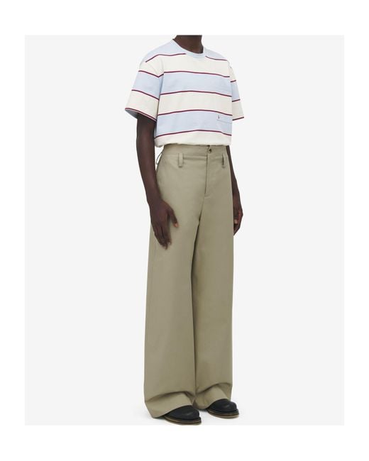 McQueen Natural Wool-Mohair Wide-Leg Chinos for men