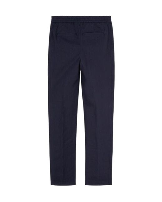Loro Piana Blue Elastic Waist Casual Pants for men