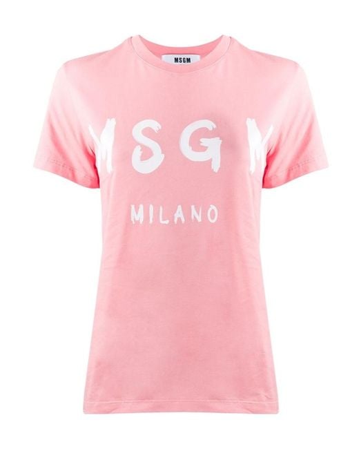 MSGM Pink Open-Necked Shirt