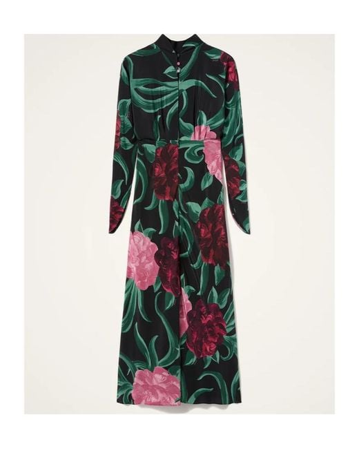 LaDoubleJ Green Gilda Floral Maxi Dress