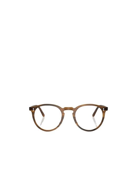 Oliver Peoples White O'Malley Oval Frame Glasses for men
