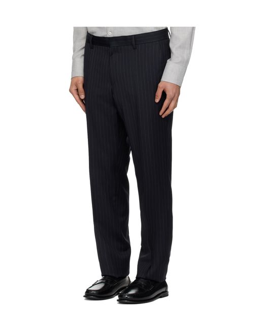 Boss Blue Pinstripe Single-Breasted Suit for men