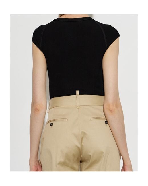 DSquared² Black Short-Sleeved Bodysuit