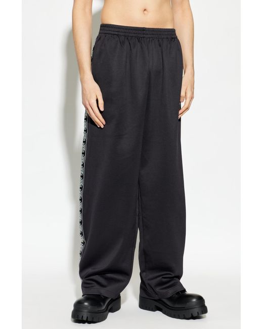 Vetements Blue Logo Patch Track Pants for men