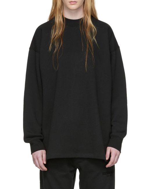 Fear Of God Black Logo-Print Sweatshirt for men
