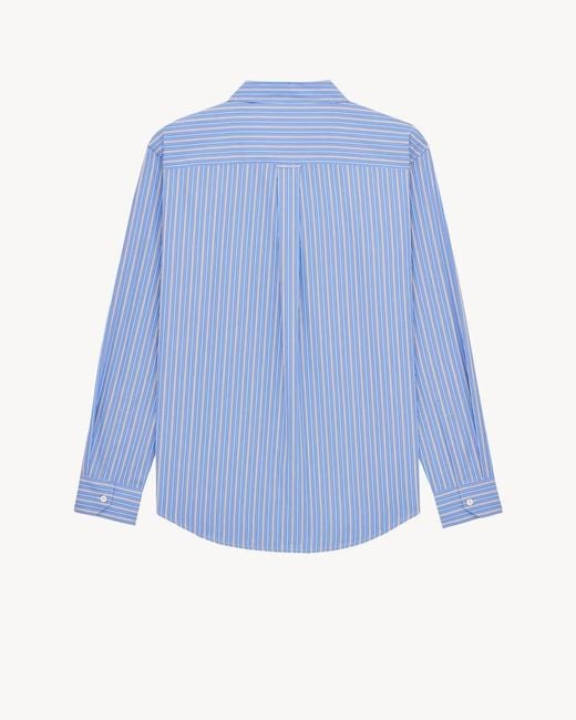 Saint Laurent Blue Cassandre Shirt for men