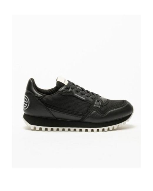 Emporio Armani Black Low-Top Lace-Up Sneakers for men