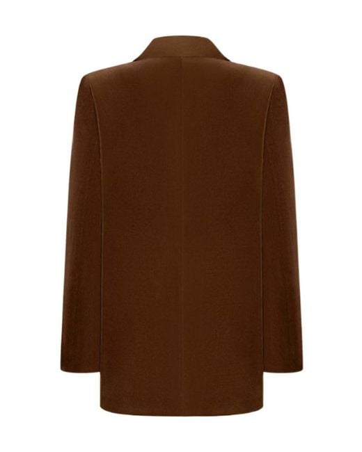 Blazé Milano Brown Oversized Double-Breasted Blazer