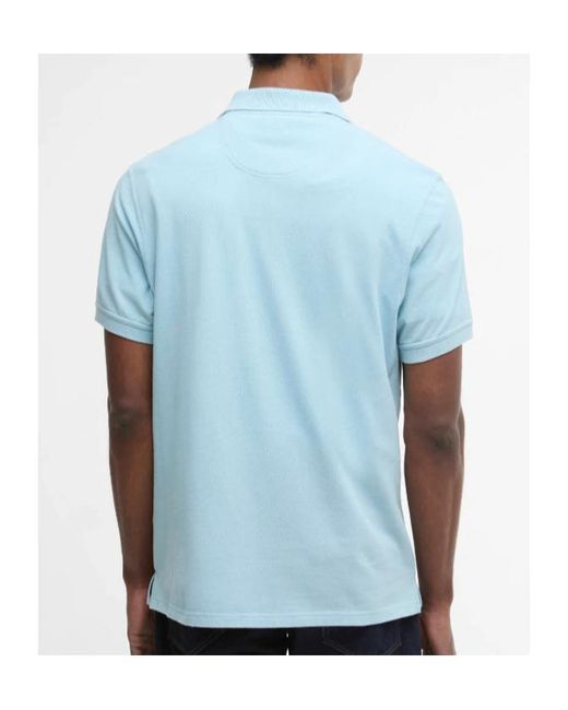 Barbour Blue Lightweight Sports Short-Sleeved Polo Shirt for men