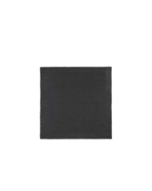 Gucci Black Logo Jacquard Square Scarf