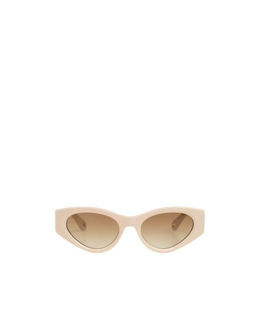 Chloé White Marcie Cat-Eye Sunglasses