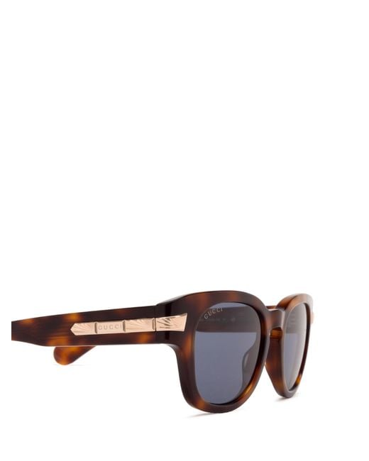 Gucci White Eyewear Rectangle Frame Sunglasses for men