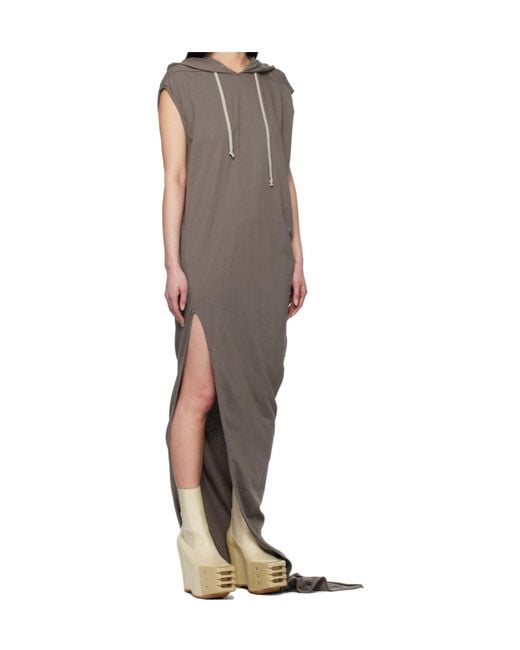 Rick Owens Brown Slit Dress