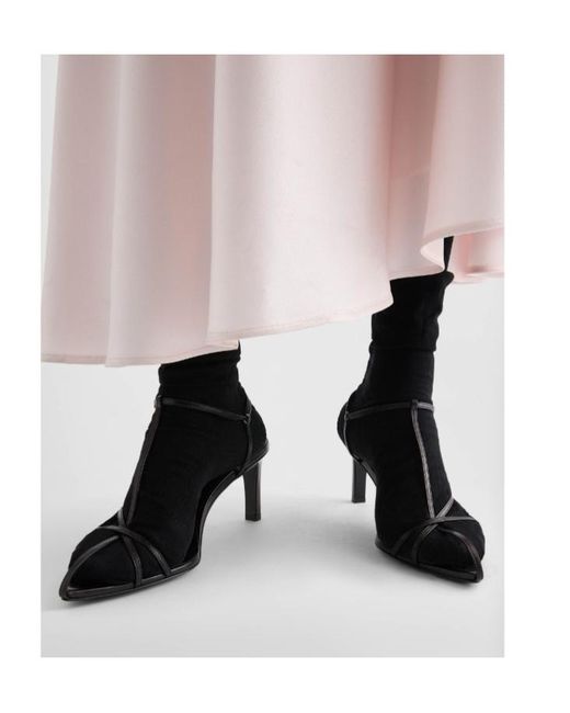 Jil Sander White Pointed-Toe Heeled Sandals