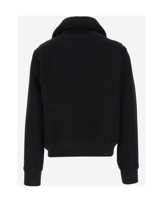 AMI Black Straight Hem Long-Sleeved Jacket for men