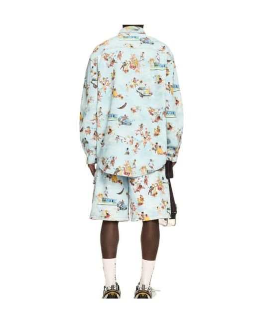 Off-White c/o Virgil Abloh Blue Fresco Cargo Shorts for men