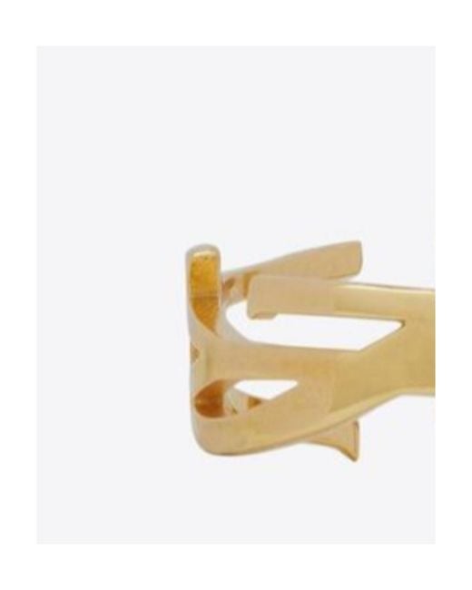 Saint Laurent White Opyum Twist Ring
