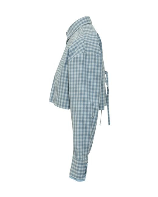 MSGM Blue Regular Checks Shirt