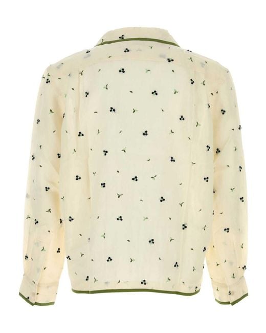 Bode Metallic Blackberry Patch Long Sleeved Shirt for men