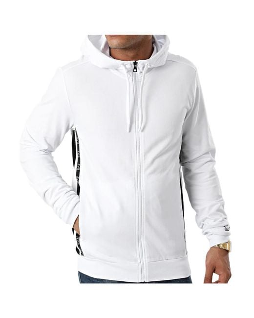 EA7 Gray Logo And Hat Casual Jacket for men
