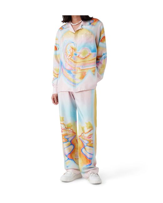 Casablanca White Psychedelic Nirvana Long-Sleeved Shirt