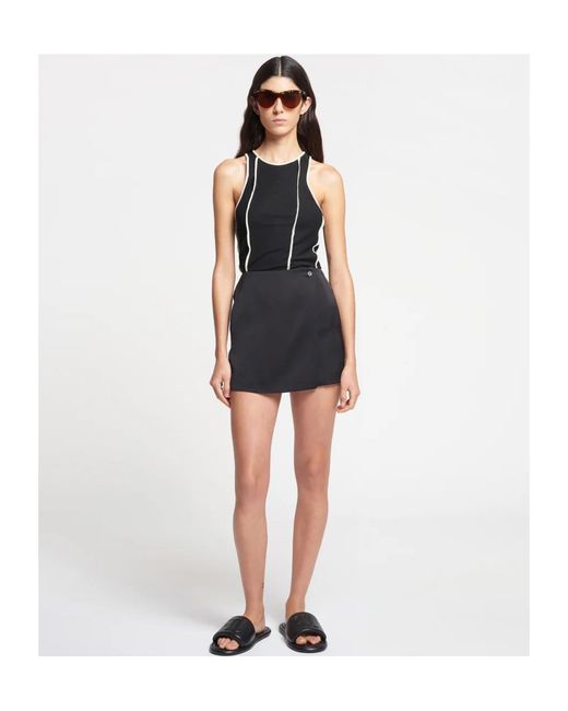 Nanushka Black Svana Wrap Skorts