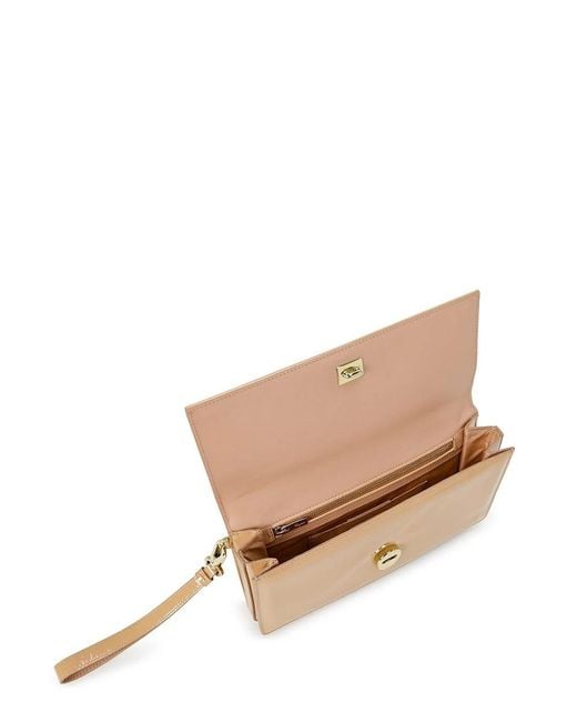 Ferragamo Natural Logo Clutch