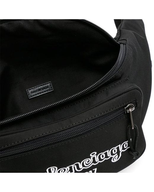 Balenciaga Black Logo Logo Waist Bag