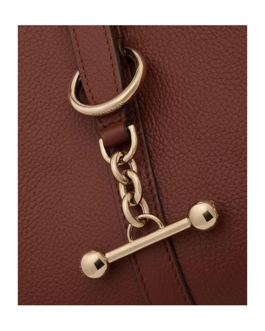 Strathberry Brown Kite Bar-Detail Shoulder Bag