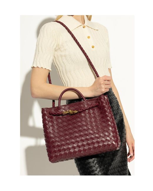 Bottega Veneta Purple Woven Shoulder Bag
