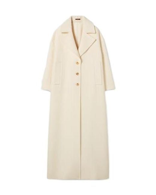 Gucci White Gg Crêpe Single-Breasted Coat