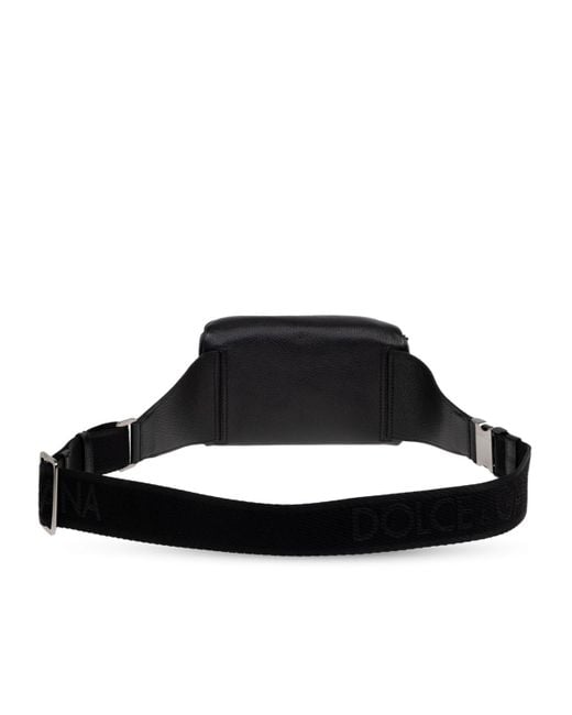 Dolce & Gabbana Black 3D-Effect Dg Logo Belt Bag for men