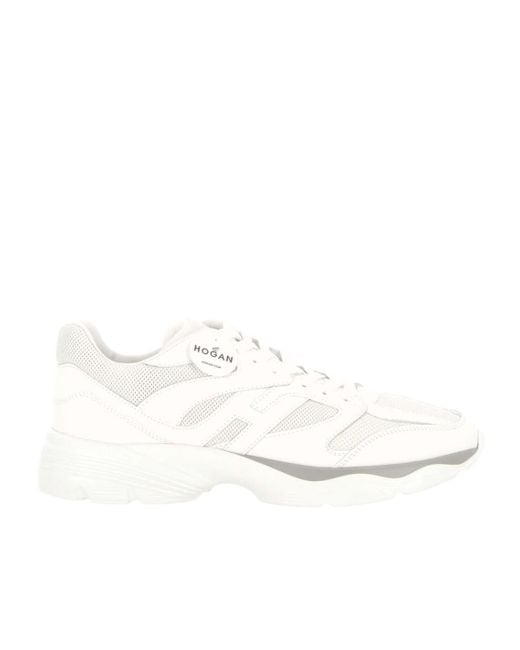 Hogan White Allac Panelled Lace-Up Sneakers for men