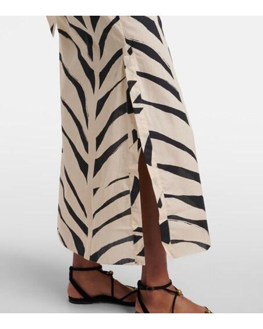 Johanna Ortiz Metallic Printed Cutout Halterneck Cotton Maxi Dress