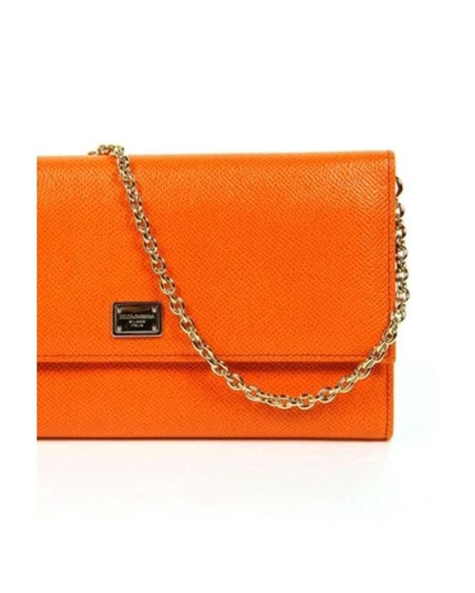 Dolce & Gabbana Orange Logo Details Cross-Body Bag