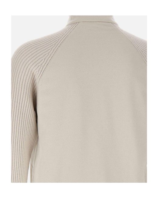 Eleventy White Ribbed Knit Jacket for men
