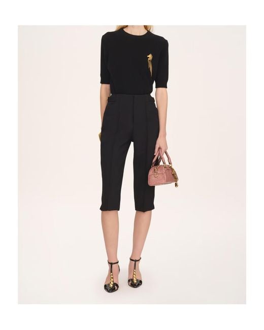 Chloé Black Short-Sleeved Knitted Pullover