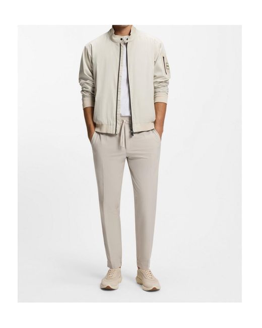 Boss Gray Zip Patch-Pocket Jacket for men
